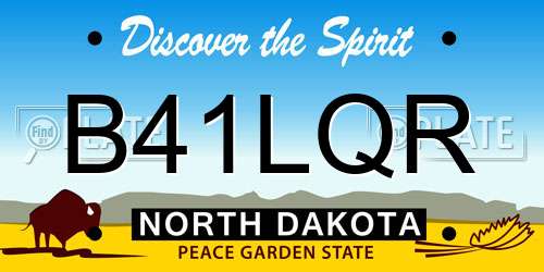 B41LQR North Dakota License Plate