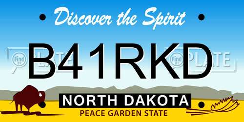 B41RKD North Dakota License Plate