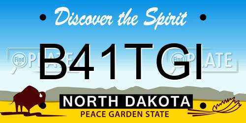 B41TGI North Dakota License Plate