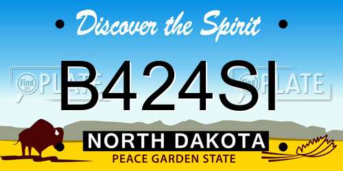 B424SI North Dakota License Plate
