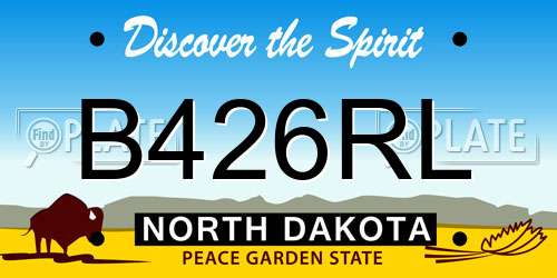 B426RL North Dakota License Plate