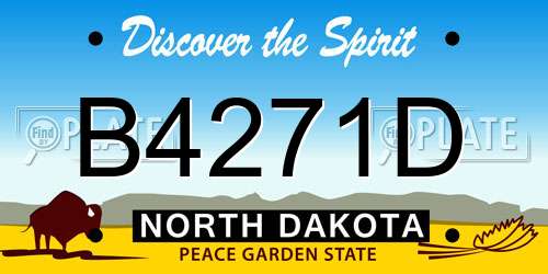 B4271D North Dakota License Plate