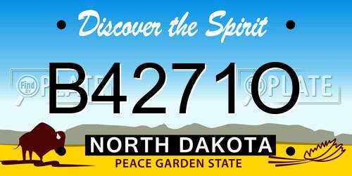 B4271O North Dakota License Plate