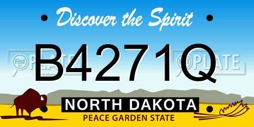B4271Q North Dakota License Plate