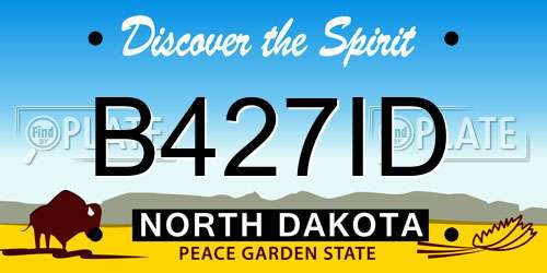B427ID North Dakota License Plate