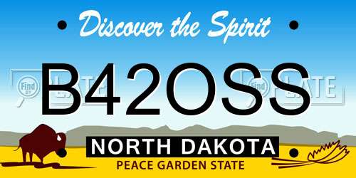 B42OSS North Dakota License Plate