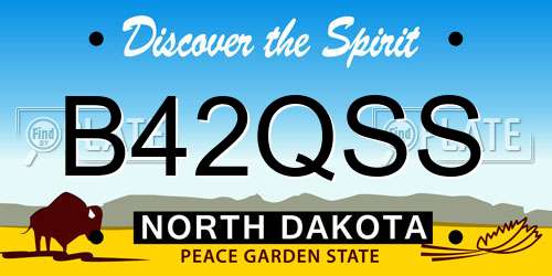 B42QSS North Dakota License Plate