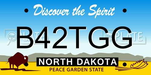 B42TGG North Dakota License Plate