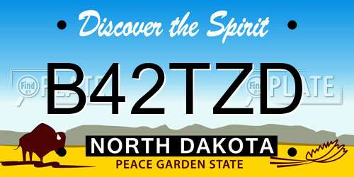B42TZD North Dakota License Plate