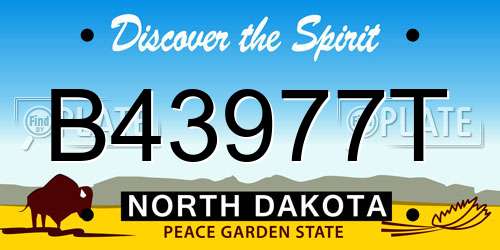 B43977T North Dakota License Plate