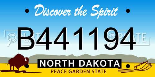 B441194 North Dakota License Plate