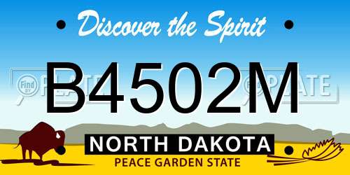 B4502M North Dakota License Plate