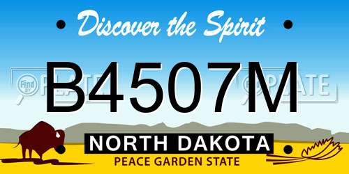 B4507M North Dakota License Plate