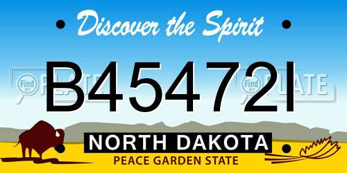 B45472I North Dakota License Plate