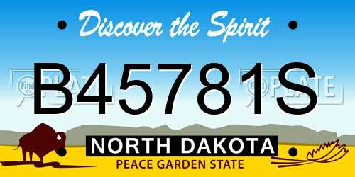 B45781S North Dakota License Plate
