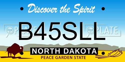 B45SLL North Dakota License Plate