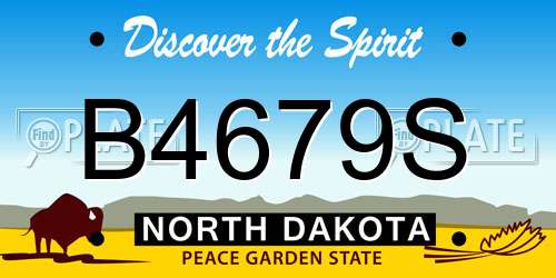 B4679S North Dakota License Plate