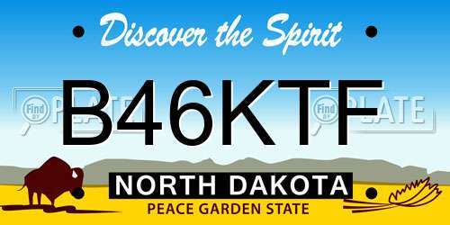 B46KTF North Dakota License Plate