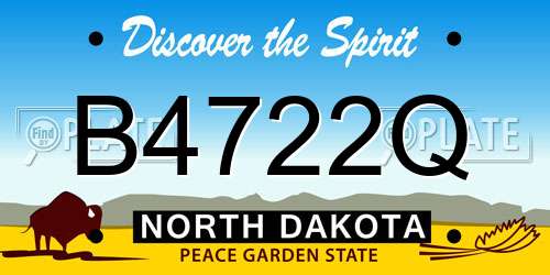 B4722Q North Dakota License Plate
