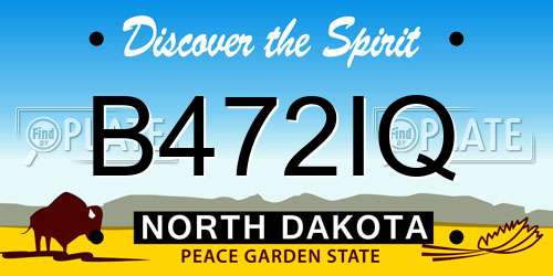 B472IQ North Dakota License Plate