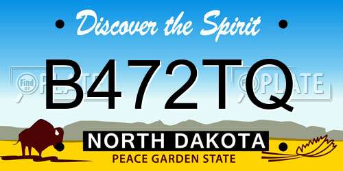 B472TQ North Dakota License Plate