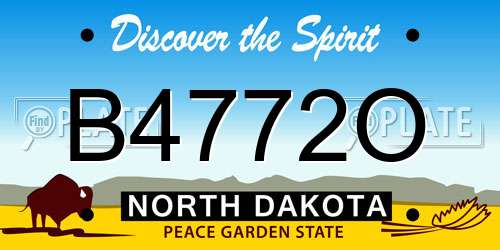 B4772O North Dakota License Plate