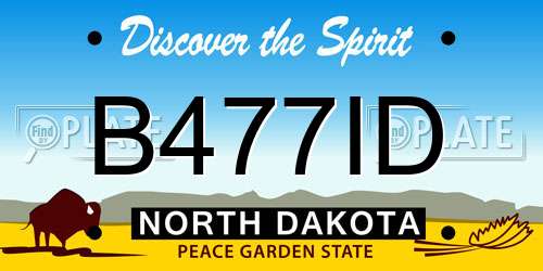 B477ID North Dakota License Plate