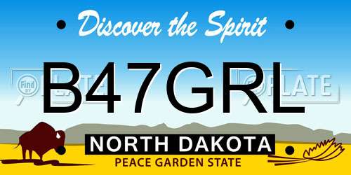 B47GRL North Dakota License Plate