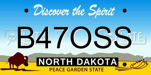 B47OSS North Dakota License Plate