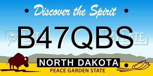 B47QBS North Dakota License Plate