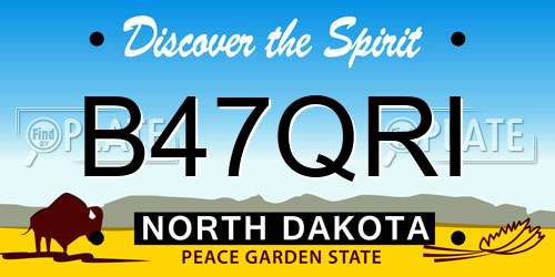 B47QRI North Dakota License Plate