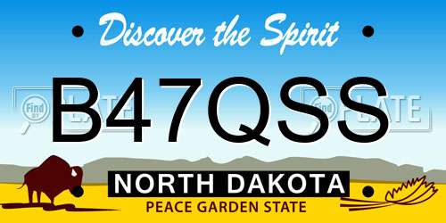 B47QSS North Dakota License Plate
