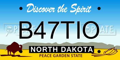 B47TIO North Dakota License Plate