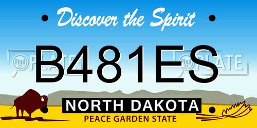 B481ES North Dakota License Plate