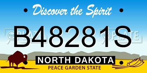 B48281S North Dakota License Plate