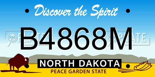 B4868M North Dakota License Plate