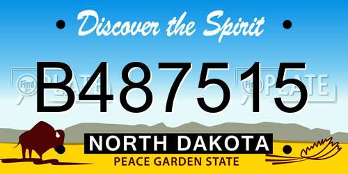 B487515 North Dakota License Plate