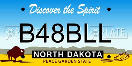 B48BLL North Dakota License Plate