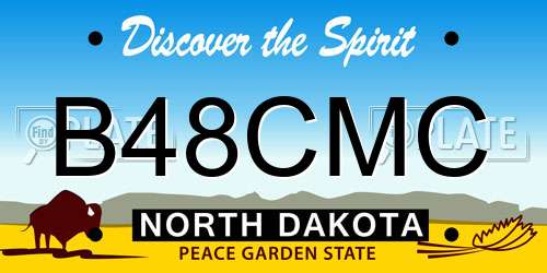 B48CMC North Dakota License Plate
