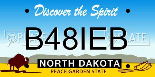 B48IEB North Dakota License Plate