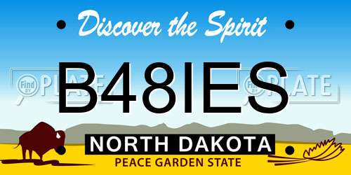 B48IES North Dakota License Plate