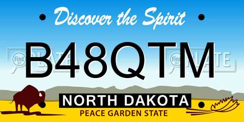 B48QTM North Dakota License Plate