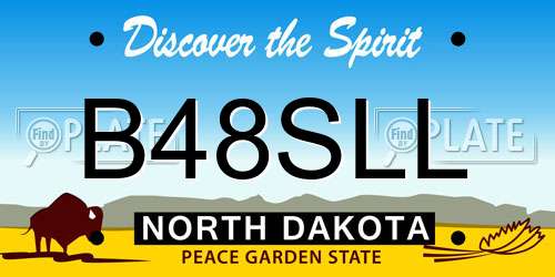 B48SLL North Dakota License Plate