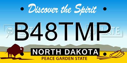 B48TMP North Dakota License Plate