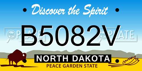B5082V North Dakota License Plate