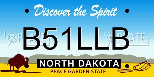 B51LLB North Dakota License Plate