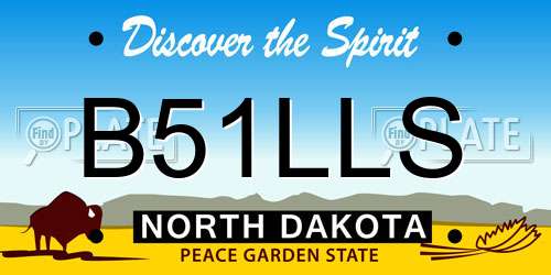 B51LLS North Dakota License Plate
