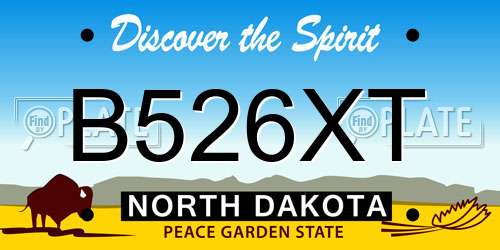 B526XT North Dakota License Plate