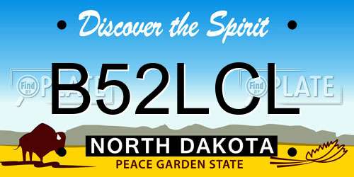 B52LCL North Dakota License Plate
