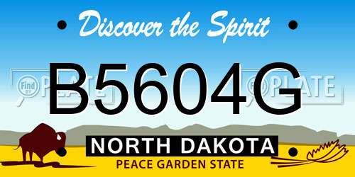 B5604G North Dakota License Plate